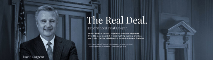 The Real Deal Sargent Law Tx banner