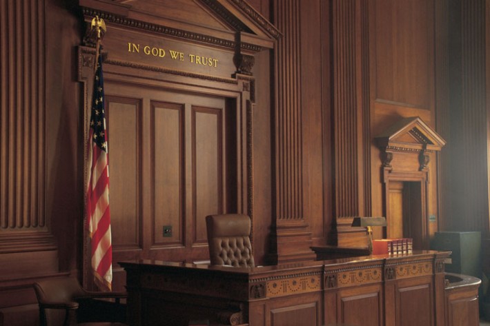 Courtroom and Judge Desk
