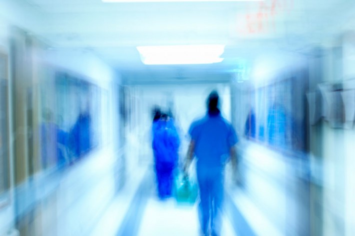 Blurry Hospital Hallway